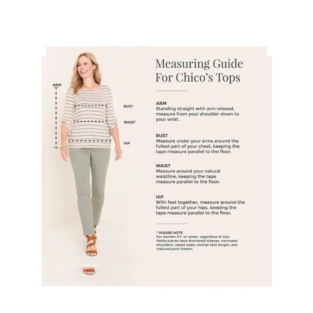 Chico's Zenergy Golf Polo Size 1 (8) Medium Striped - Picture 15 of 15